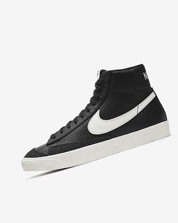 Trampki Męskie Nike Blazer Mid '77 Vintage Czarne | PL_1172