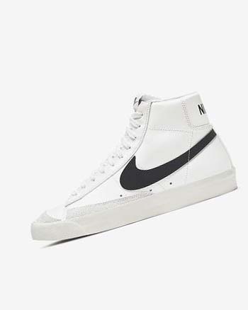 Trampki Męskie Nike Blazer Mid '77 Vintage Białe Czarne | PL_2442