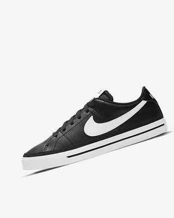 Trampki Męskie Nike Court Legacy Czarne Głęboka Brązowe Białe | PL_4915