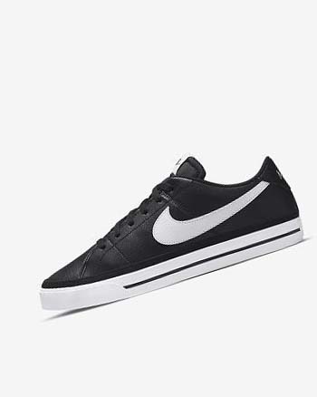 Trampki Męskie Nike Court Legacy Czarne Białe | PL_5071