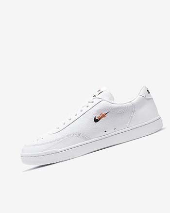 Trampki Męskie Nike Court Vintage Premium Białe Pomarańczowe Czarne | PL_4687