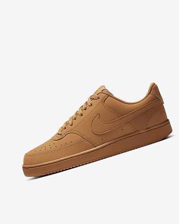Trampki Męskie Nike Court Vision Low Brązowe | PL_3246
