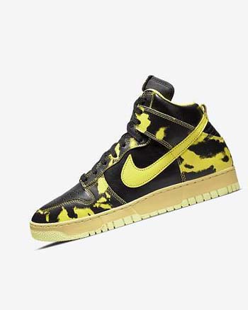 Trampki Męskie Nike Dunk High 1985 SP Czarne Złote Żółte | PL_2923