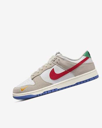 Trampki Męskie Nike Dunk Low Białe Królewski Niebieski Czerwone | PL_2331