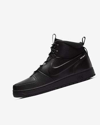 Trampki Męskie Nike Path Zimowe Czarne Metal Niebieskie Szare Czarne | PL_4835