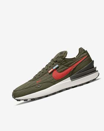 Trampki Męskie Nike Waffle One Premium Oliwkowe Czarne Pomarańczowe | PL_3237